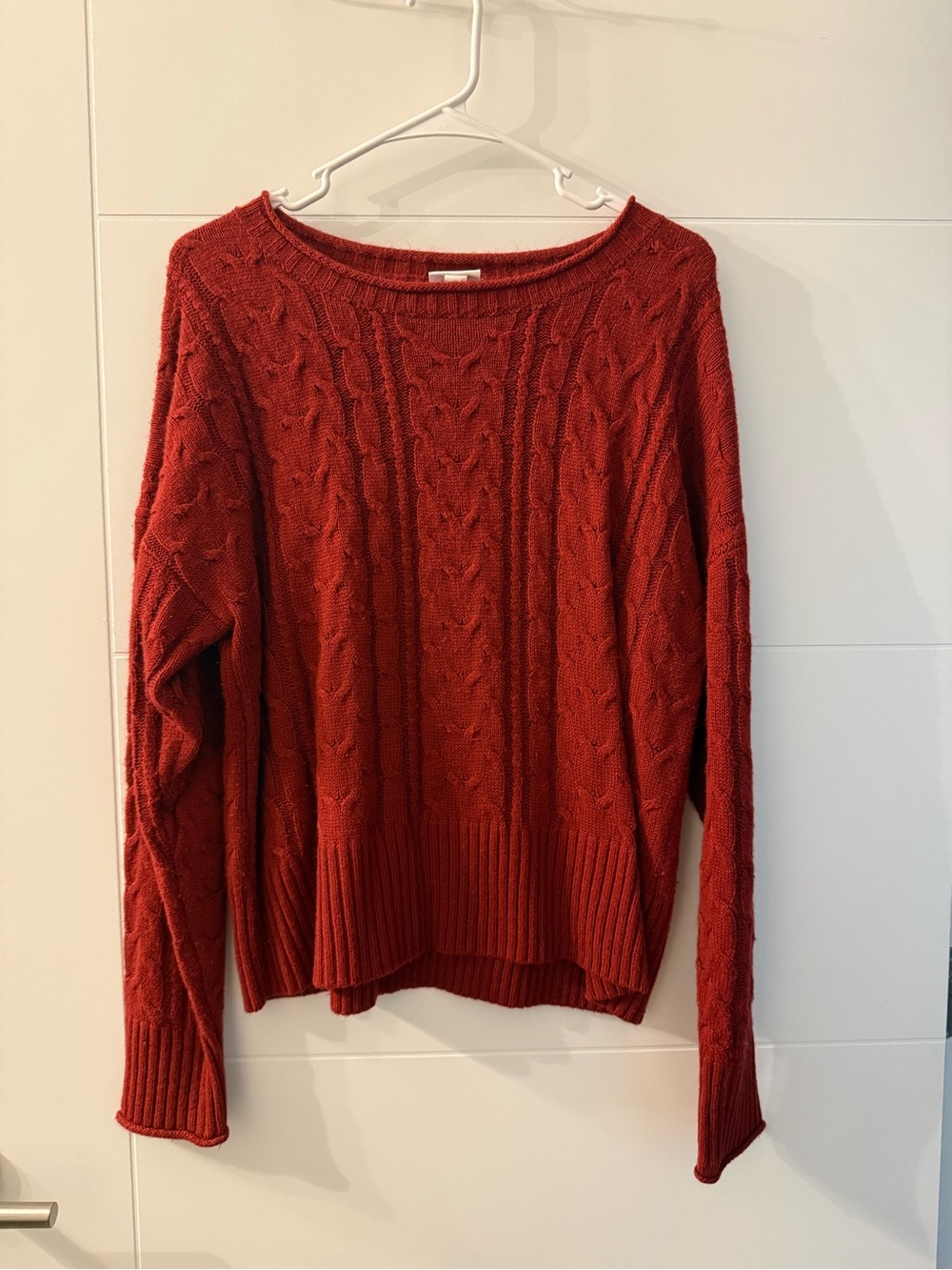 LuLaRoe Cable Knit Scoop Neck Sweater - Rust